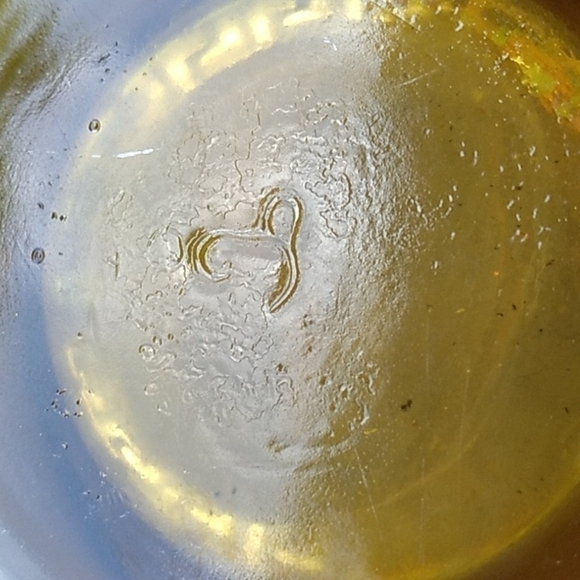 4 vtg Libbey amber gold Greek Key metal handle coffee ☕ cups - Picture 4 of 4